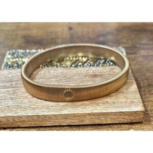Gold/Bronze‎ Toned Vintage Style Stretch Bangle Bracelet